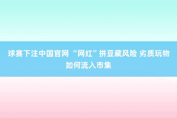 球赛下注中国官网 “网红”拼豆藏风险 劣质玩物如何流入市集