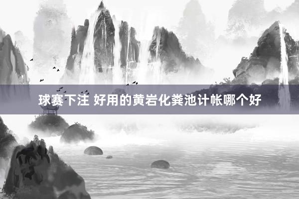 球赛下注 好用的黄岩化粪池计帐哪个好