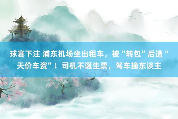 球赛下注 浦东机场坐出租车，被“转包”后遭“天价车资”！司机不诞生票，驾车撞东谈主