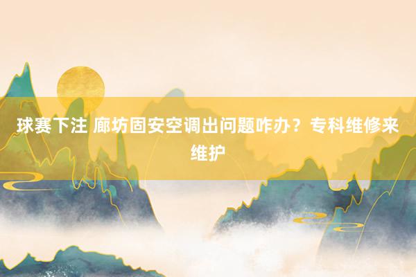球赛下注 廊坊固安空调出问题咋办？专科维修来维护