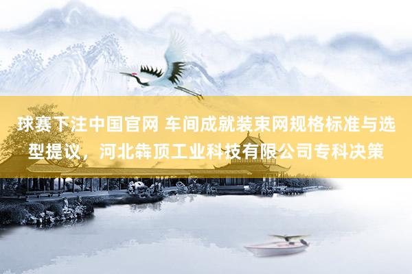 球赛下注中国官网 车间成就装束网规格标准与选型提议，河北犇顶工业科技有限公司专科决策
